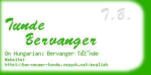 tunde bervanger business card